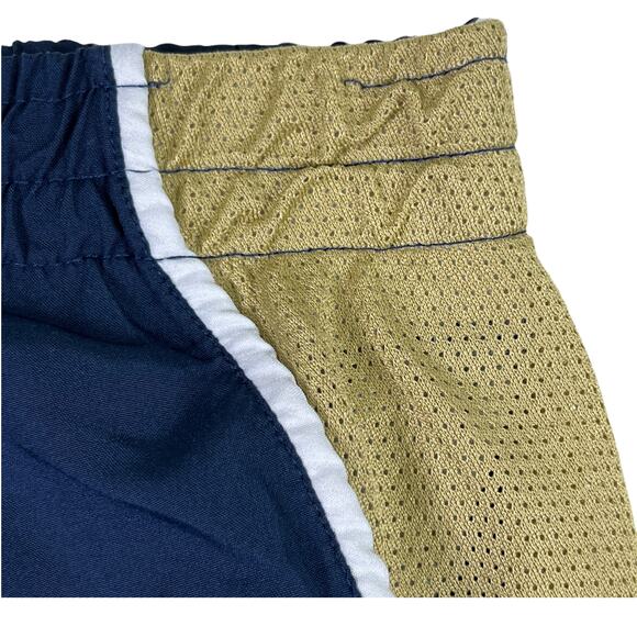 Blue and Tan Lined Elastic Waist Running Shorts Size Small - Picture 4 of 11